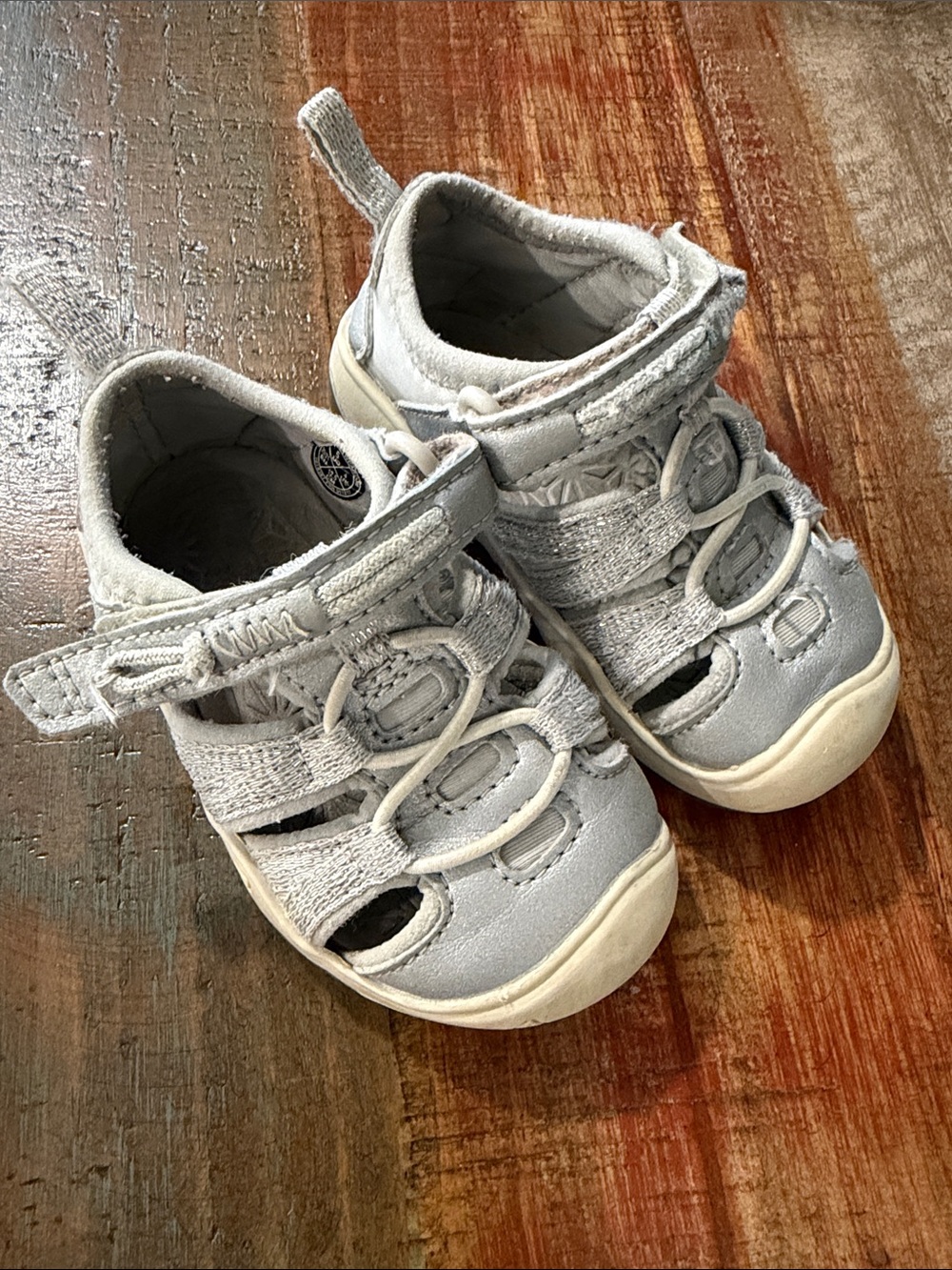 Toddler KEEN Silver Gray Closed Toe Sandals Water Shoes Outdoor Summer Shoes